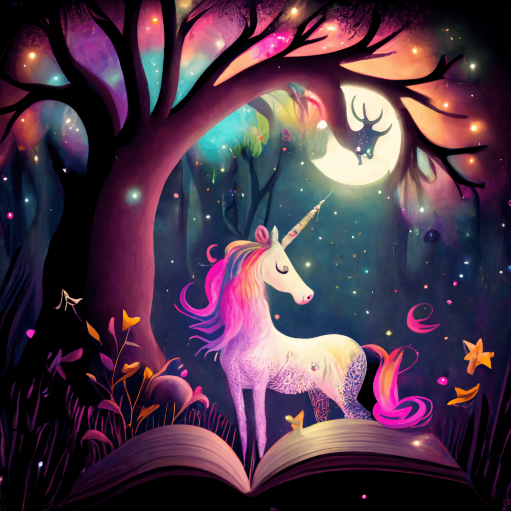 Einhorn Luna und der bunte Einhornwald: Liebevolle Illustration für Kinder.