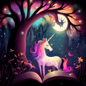 Einhorn Luna und der bunte Einhornwald: Liebevolle Illustration für Kinder.