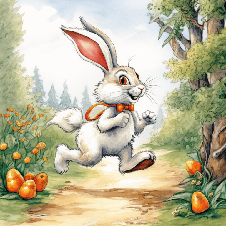 Hoppelhase Hans malt bunte Ostereier an.