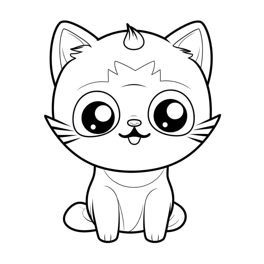 Katze: Liebevolle Illustration für Kinder.