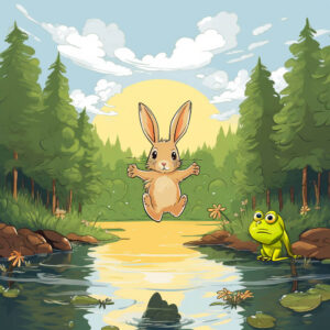 Lenny sucht Abenteuer – Der Froschkönig sucht seine Krone: Liebevolle Illustration für Kinder.