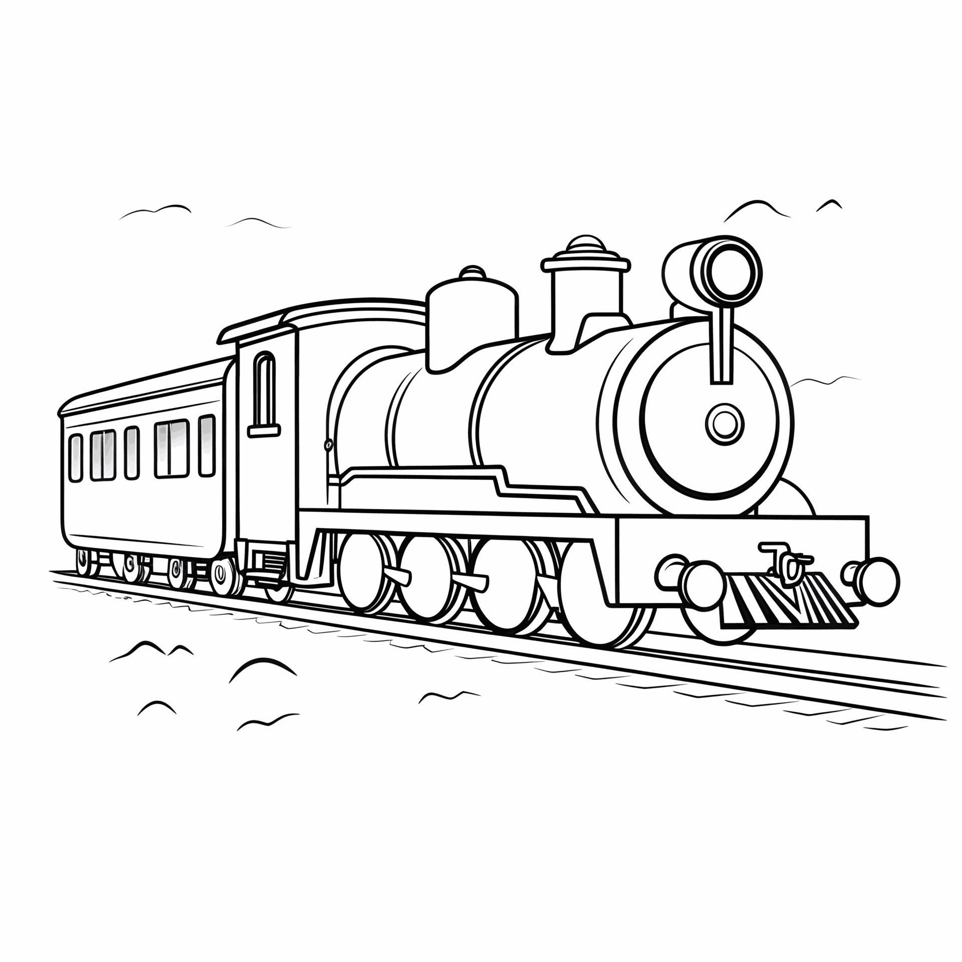 Eine klassische Lokomotive auf den Schienen