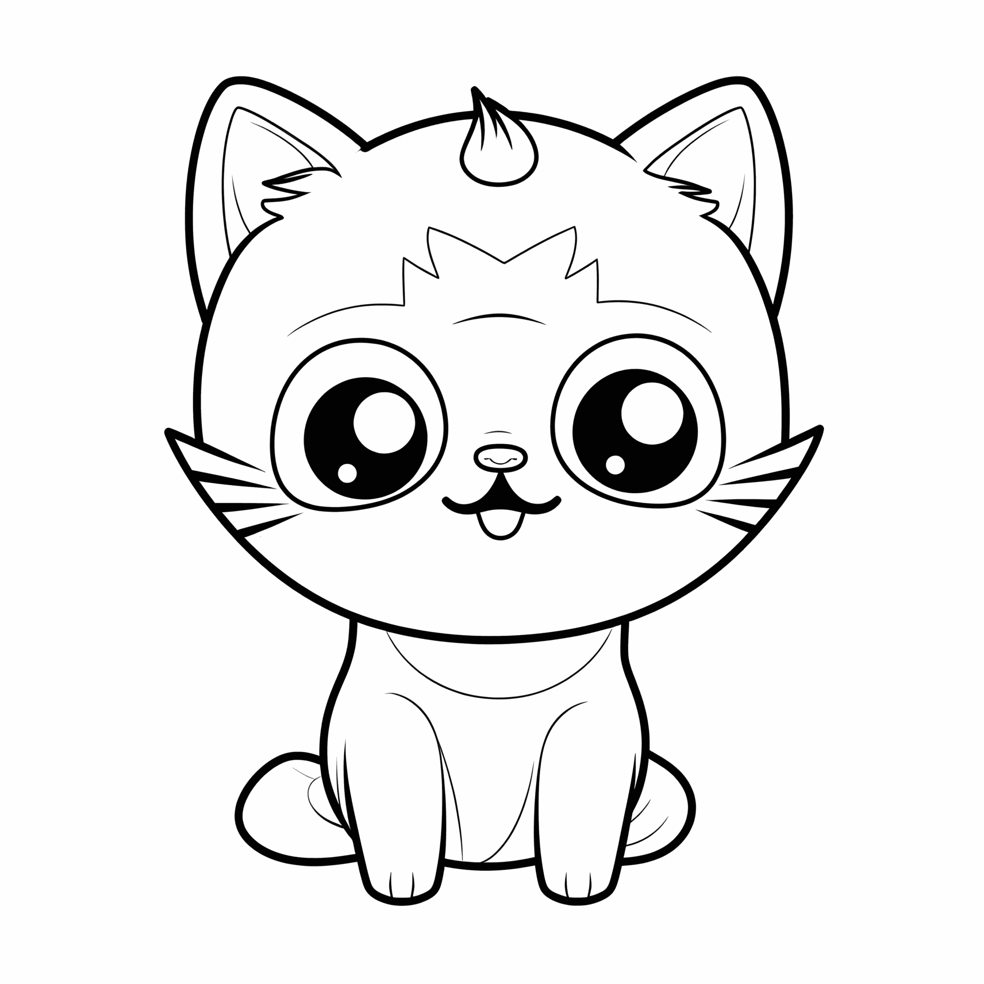 Einfaches Ausmalbild für 5-jährige Kinder: Liebevolle Illustration für Kinder.