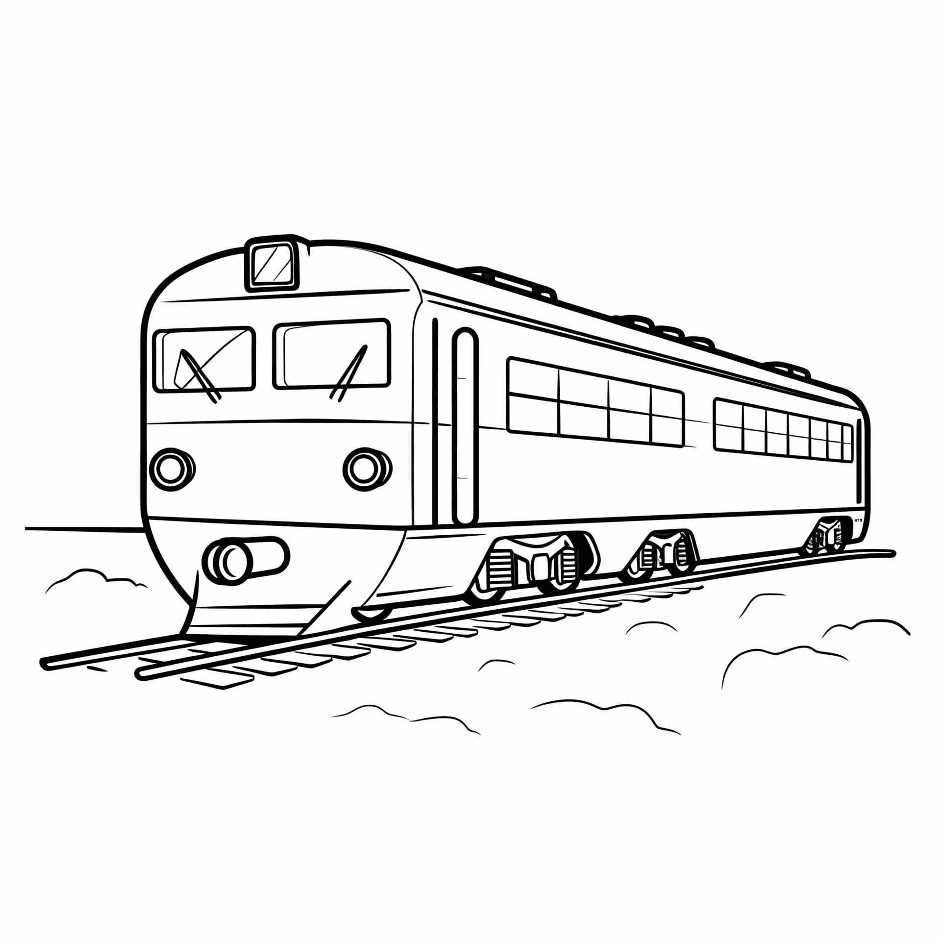 Ein Zug auf einem Gleis