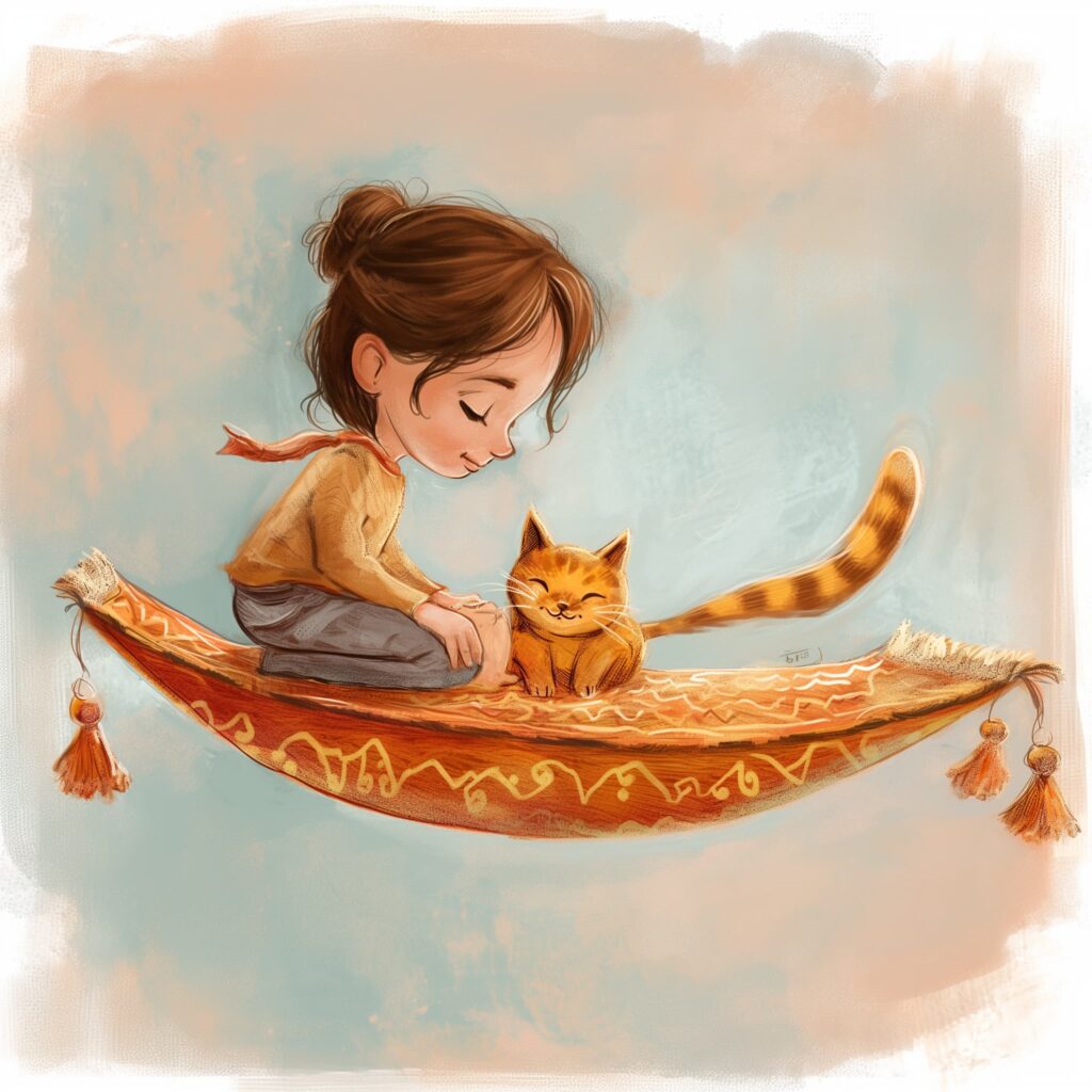 Hannah und Momo auf dem Teppich